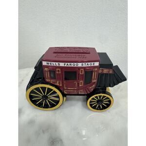 1998 Wells Fargo Stage Coach Coin Cast Iron Bank Without Key